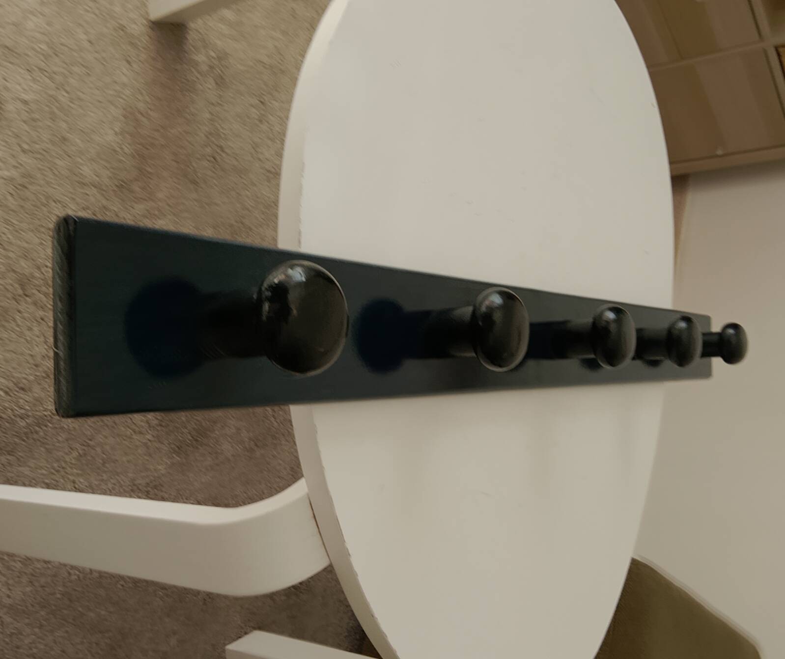 Vintage 1960s wall coat rack