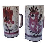 Pair of ceramic mugs, Gustave Reynaud, The Mulberry Tree