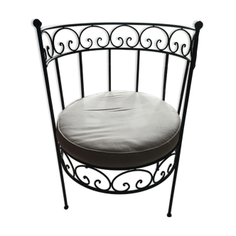 Moroccan-style wrought iron armchair