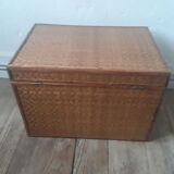 Wooden trunk with braiding