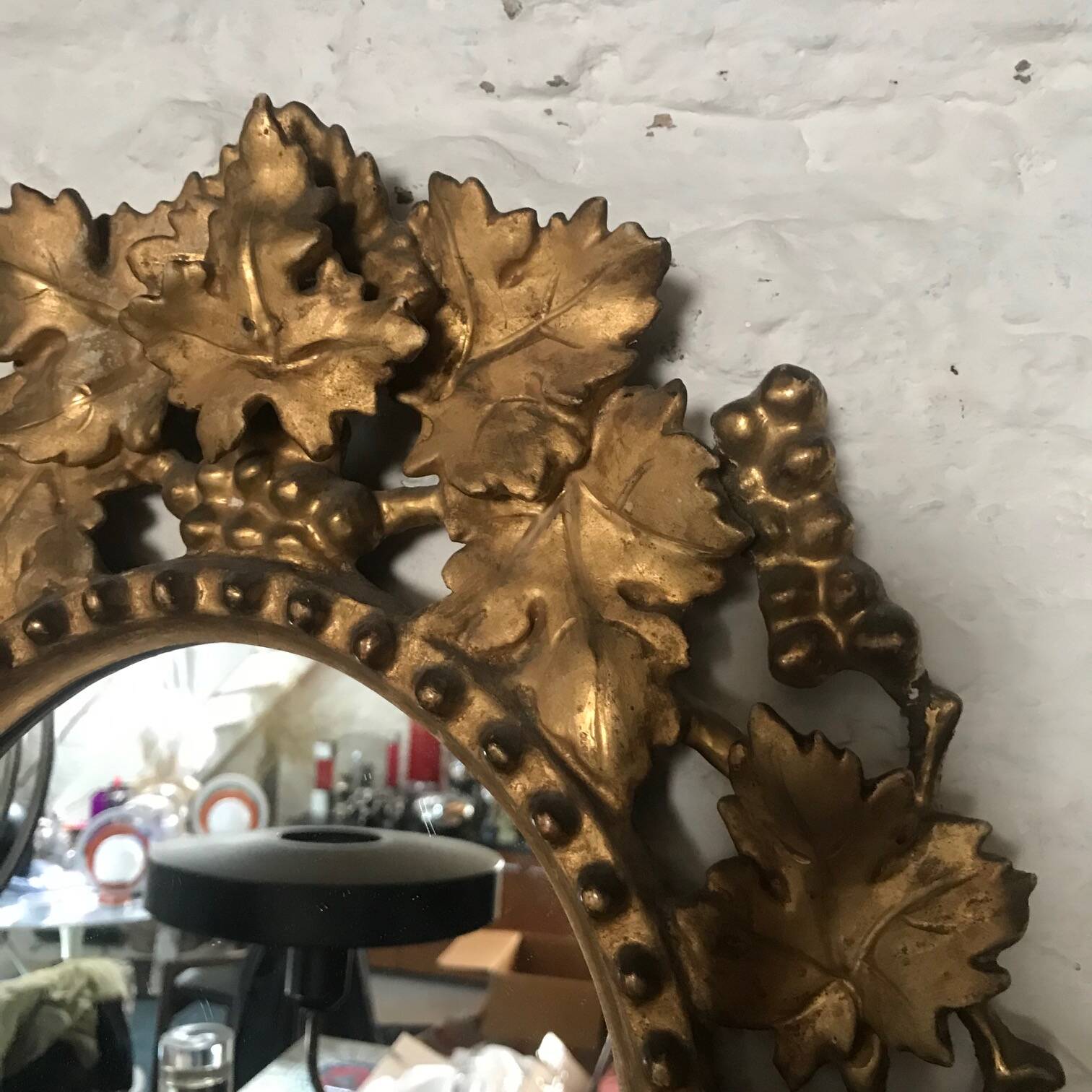 Baroque Venetian Mirror • Carved Wood • Gold Leaf • Italy • 18th Century