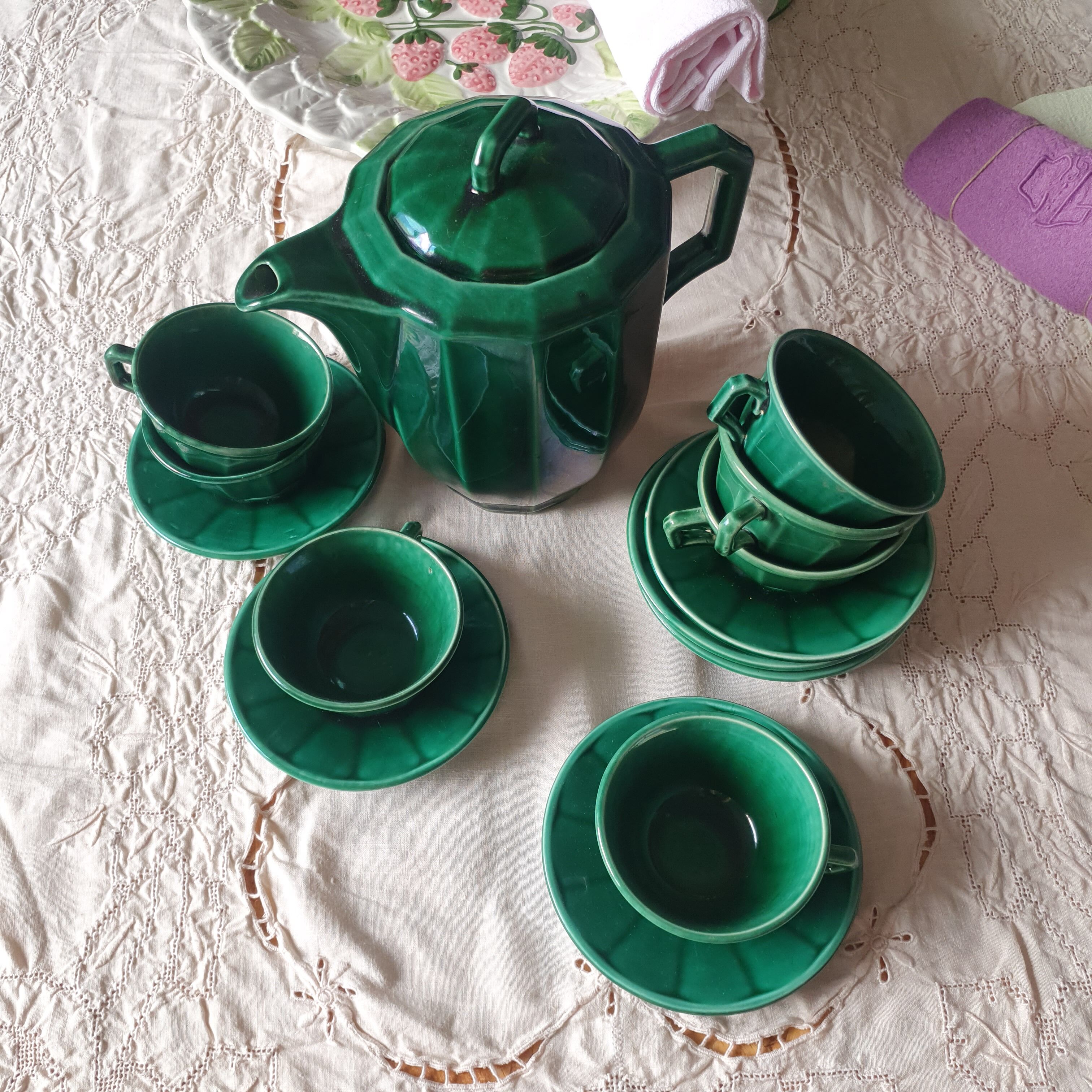 Service à café, thé art déco KG Lunéville