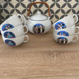 Teapot and tea cups