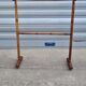 Turned wooden towel rack
