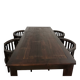 Wenge wood dining table and its 4 chairs.