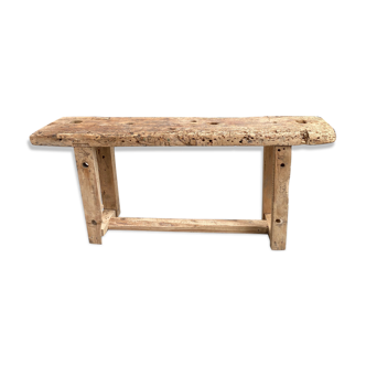 Brutalist elm console