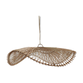 Suspension in rattan in the form of an undulating circular tray with braces