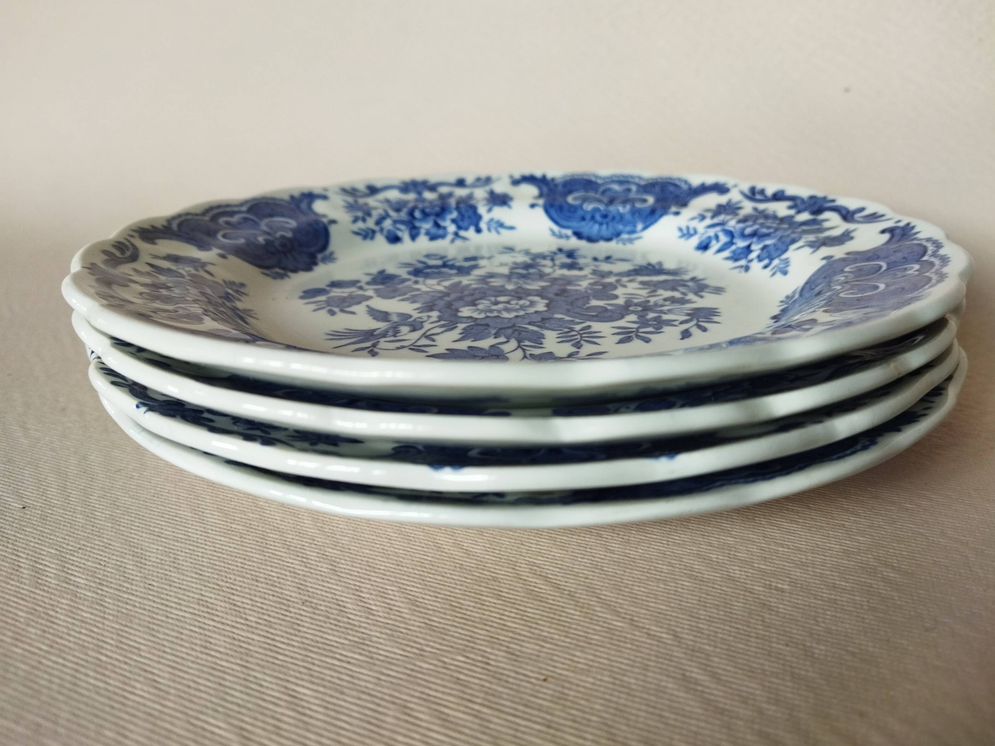 4 Ridgway "Windsor" English dessert plates