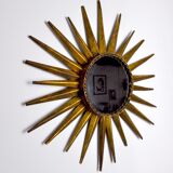 Miroir soleil, gilded metal with gold leaf, Italy, 1960