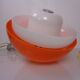 Space Age Orange & White Ceiling Lamp, Italy, 1970s