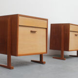 Pair of bedside tables bicolor and formica 1950