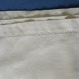 Nappe ancienne brodée et 12 serviettes