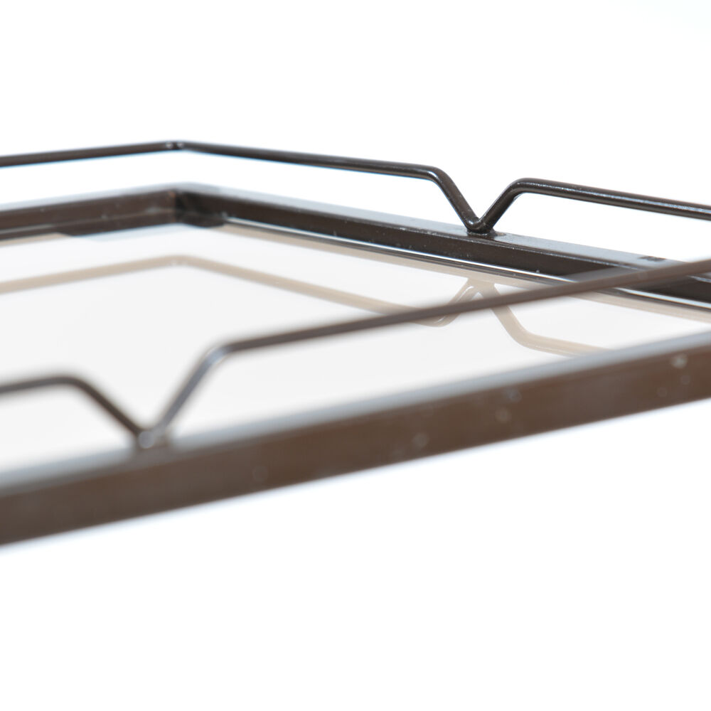 Serving Trolley In Metal And Smoked Glass, Czechoslovakia 1970s