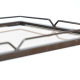 Serving Trolley In Metal And Smoked Glass, Czechoslovakia 1970s