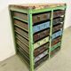 Vintage industrial iron chest of drawers, 1950s