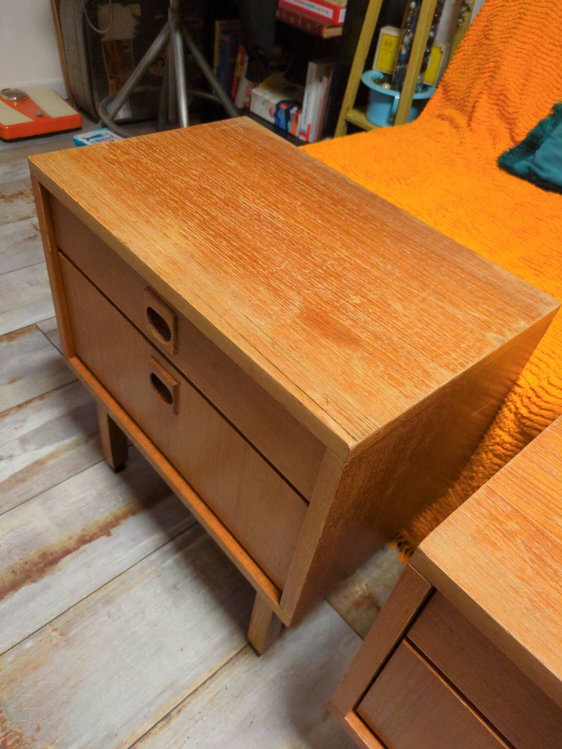 2 table de chevet vintage en teck