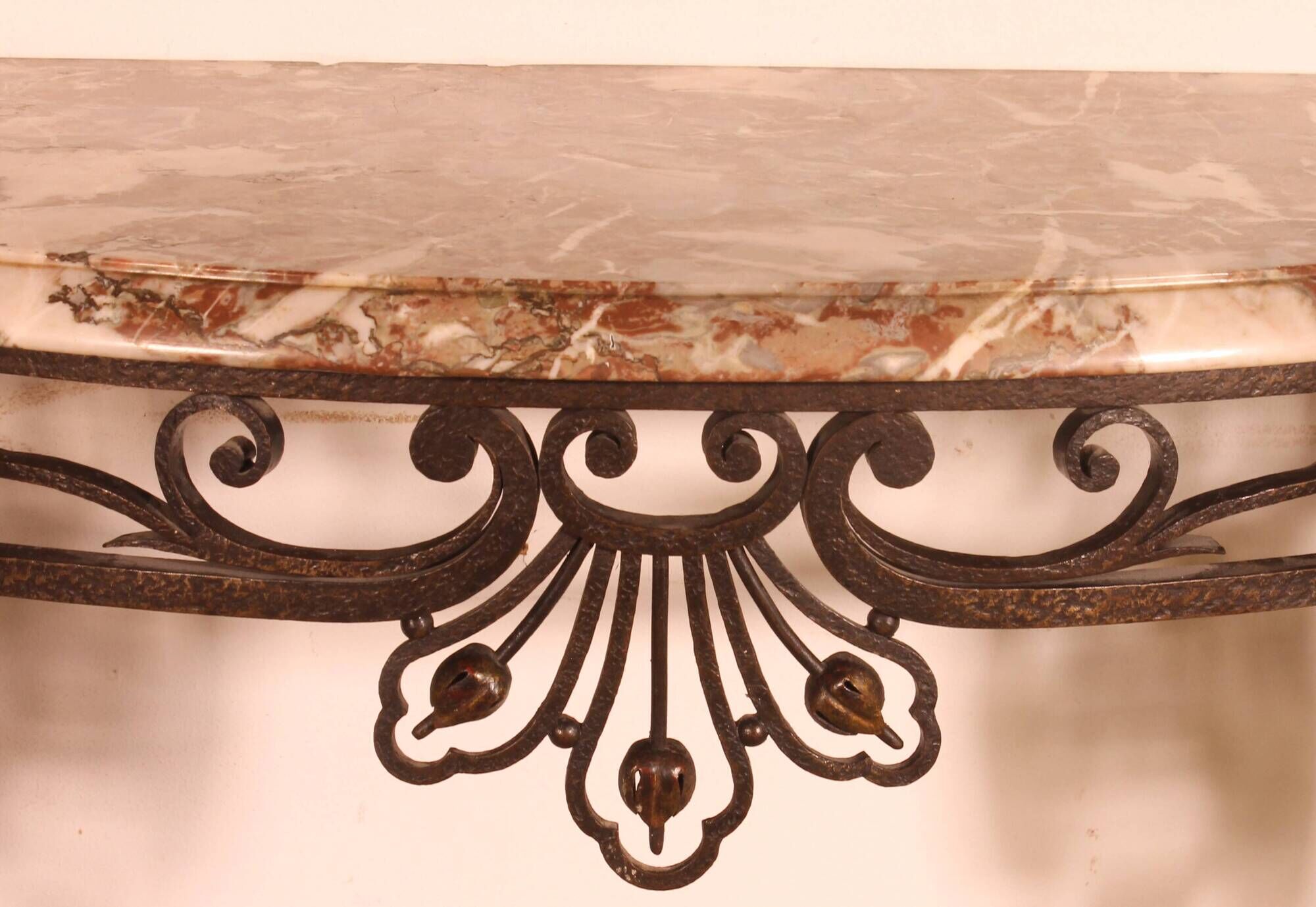 console in wrought iron in Louis XV style - 19th century