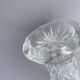 Vintage moulded glass vase from the 60s-70s, geometric design.