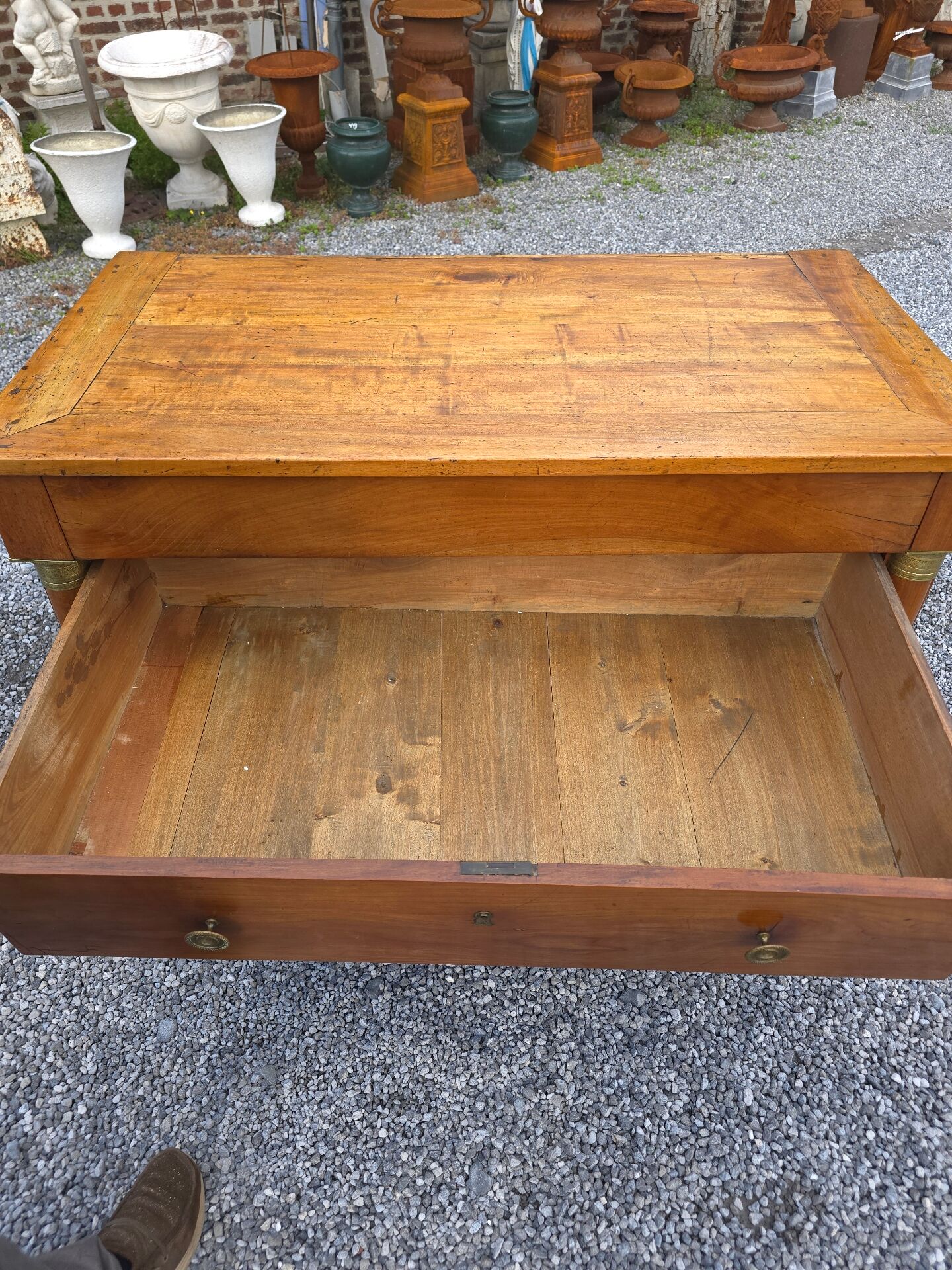 Empire style chest of drawers in cherry wood