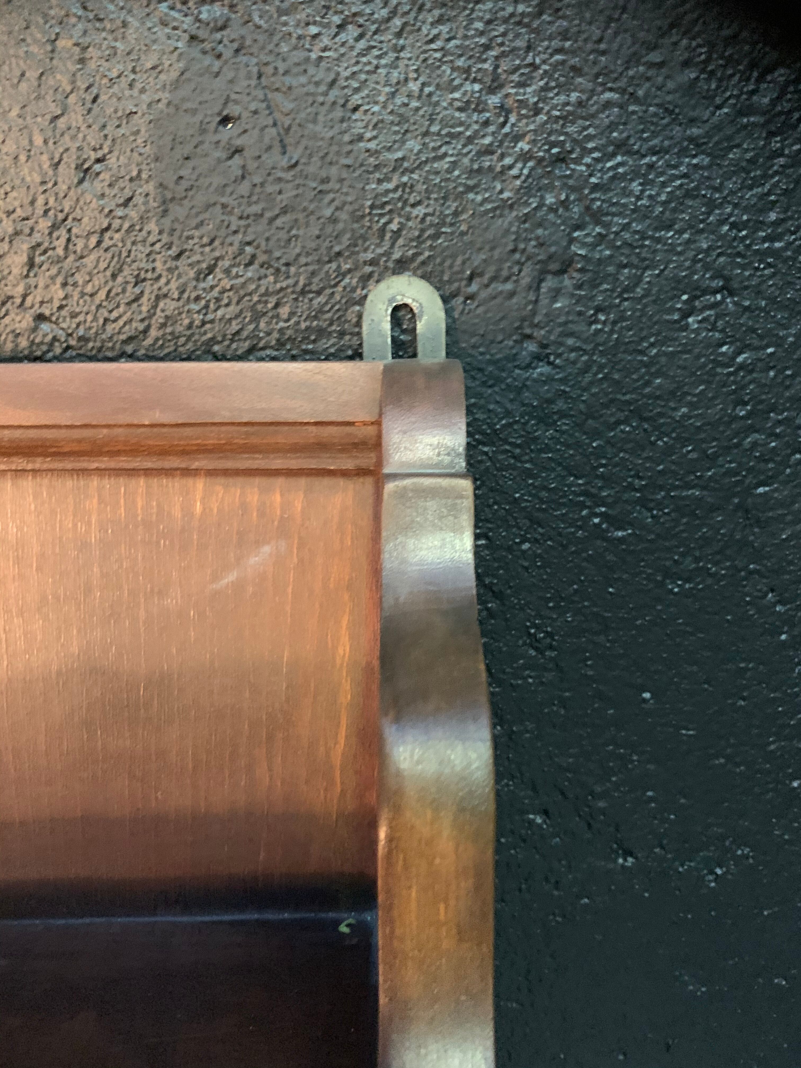 Étagère murale à double plateau en bois