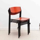 Chaises Gijs van der Sluis rouge