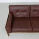 Danish Sofa in Leather and Rosewood by H. W. Klein for Bramin, 1970s