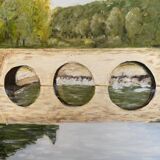 Painting the bridge over the river