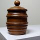Tobacco jar, vintage turned wooden box from the 40s-50s
