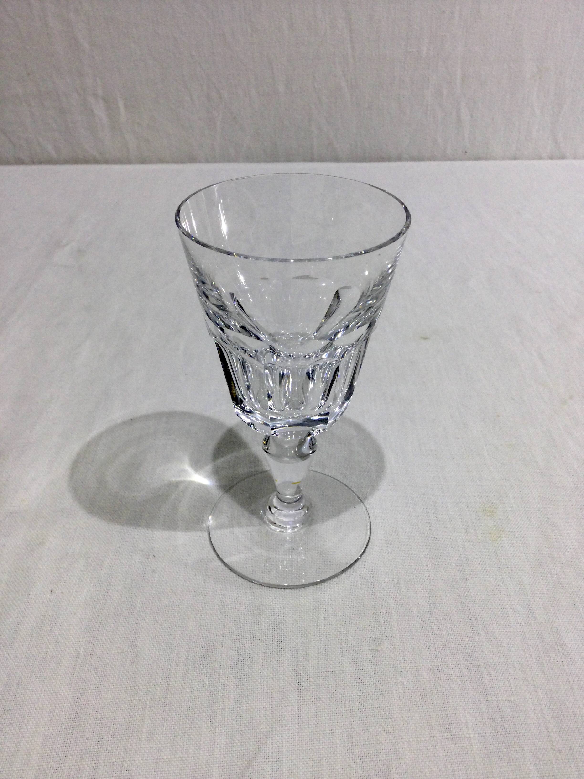 Baccarat – 9 Missouri Model White Wine Glasses