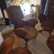 Solid wood chairs inspired by organic shapes sculpted by Gaudi.