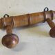 Wall-mounted coat rack in solid wood - 1950s/60s