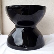 Vase diabolo noir en verre Nelsson