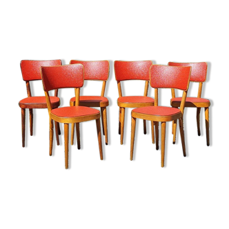 Set 6 chairs baumann n°277 years 50