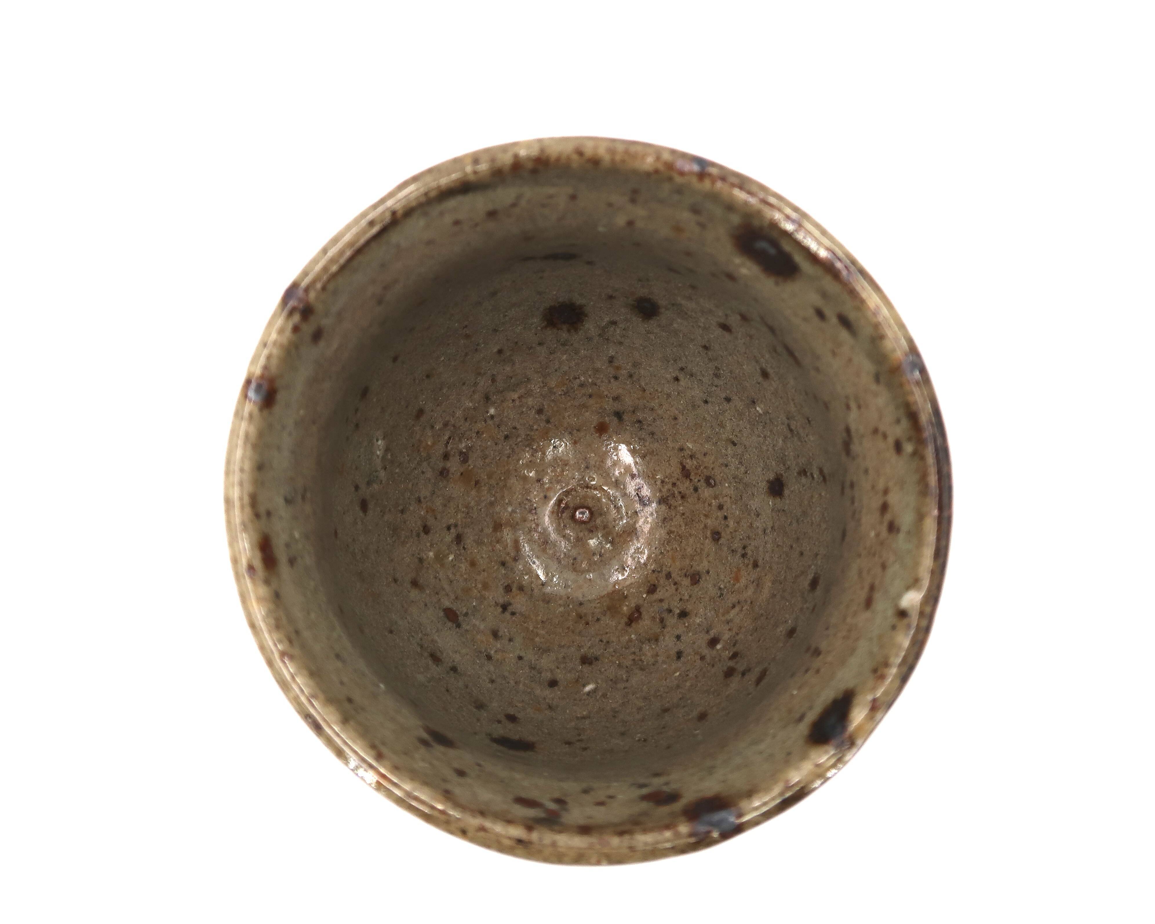 Stoneware chalice-style stemmed glass by Jean Linard, 1960s
