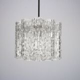 Mid-Century pendant in Murano glass elements and chrome. Italy 1960s