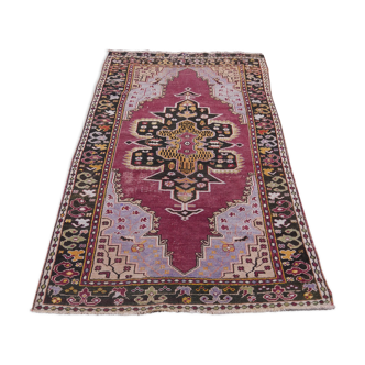 An ANCIENT Turkish handmade oriental carpet ANATOLIE 220 X 118