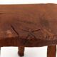 Brutalist tripod stool in wood, 1950s mountain folk art.