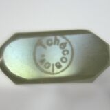 Vintage Bohemian cut crystal salad bowl and cutlery