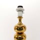 Scandinavian lamp base in gilded brass, ball model, Enco, circa 1960.