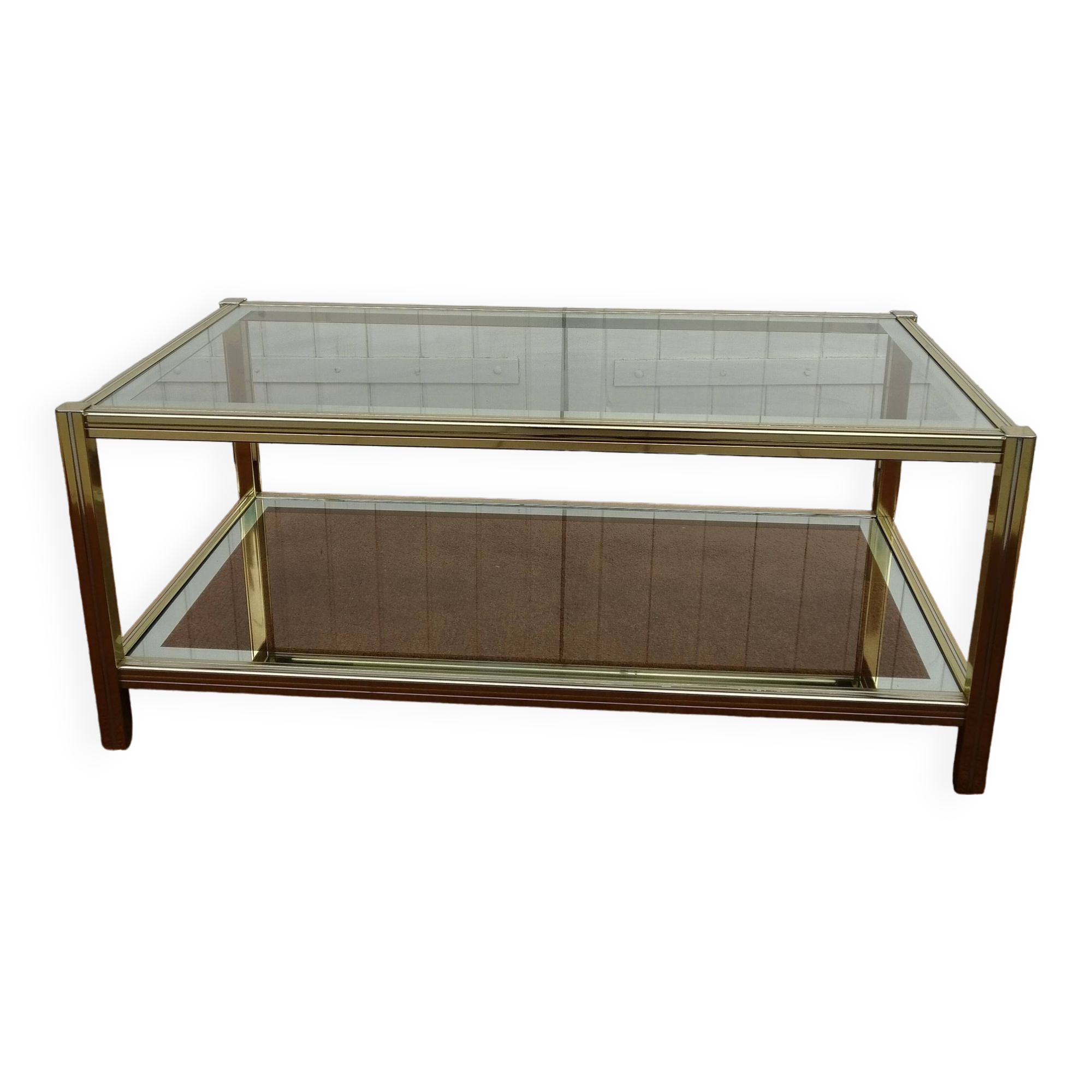 Jansen & Pierre Vandel spirit glass coffee table from the 60s