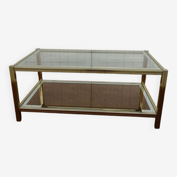 Jansen & Pierre Vandel spirit glass coffee table from the 60s