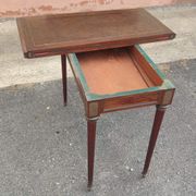 Game table in pommeled Cuban mahogany and bronze, Napoleon III period, circa 1870