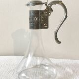 Glass and silver-plated ewer
