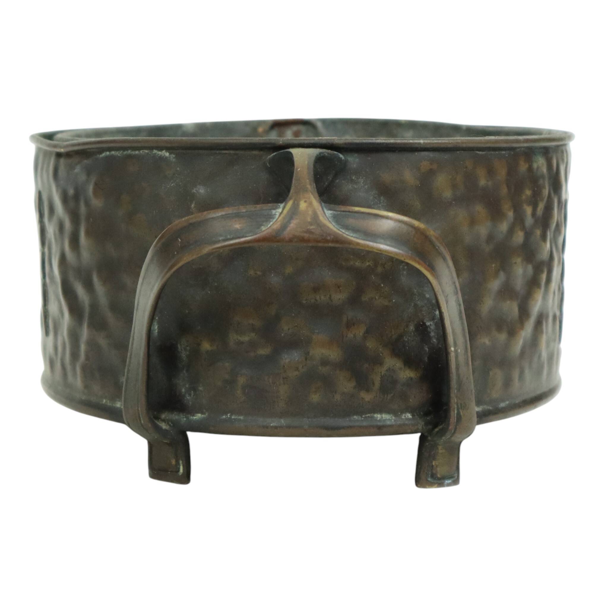 Antique Art Nouveau Brass Jardinière Planter