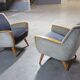 Bi color armchair of the 59/60
