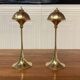 Pair of 1960s Scandinavian design oil lamps.