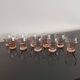 Lot de  10 verres rose vintage