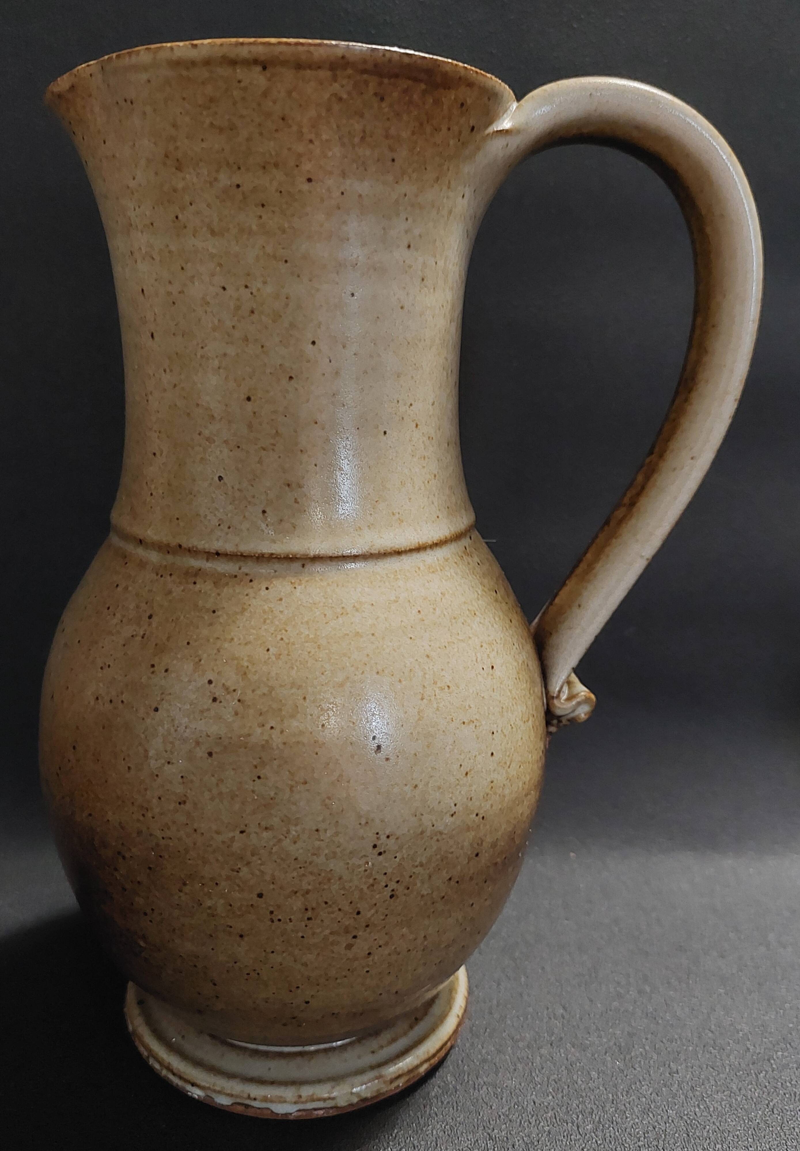 Stoneware pitcher signed Tournay, 1970s