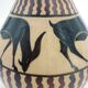 Vase pichet, céramique émaillée, art déco, E. Vilotte Ciboure, antilopes