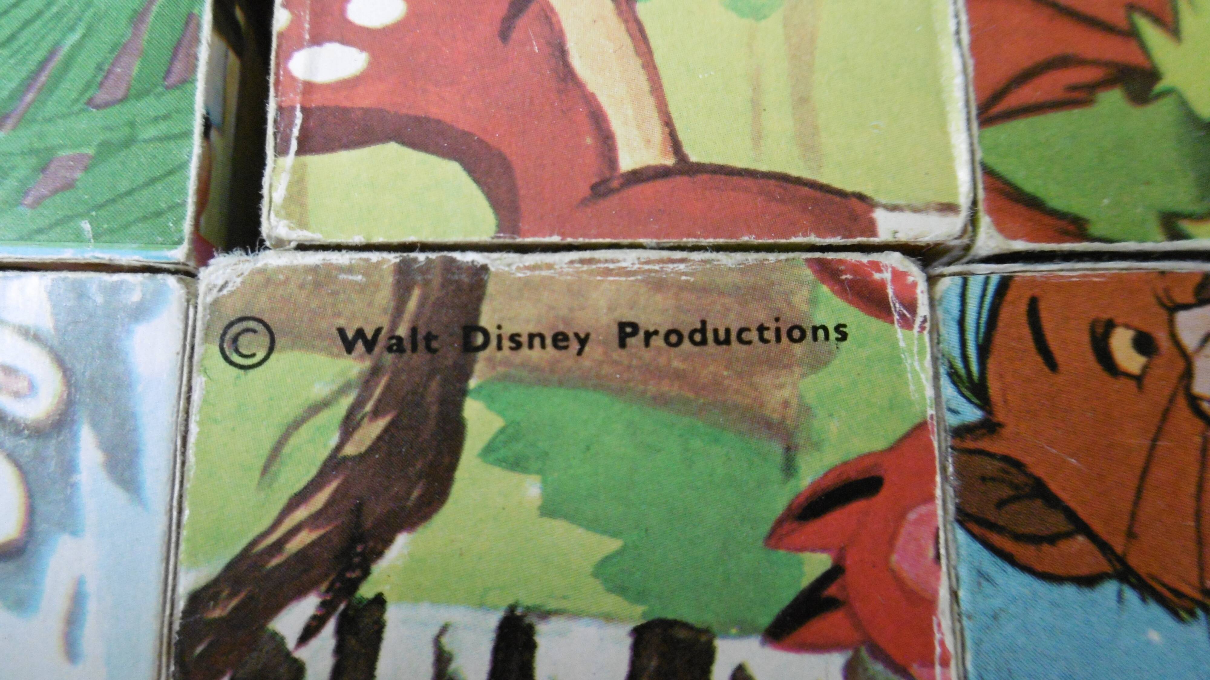 Box of vintage Disney cubes